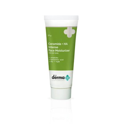 The Derma Co Ceramide + HA Daily Face Moisturizer for Dry Skin | Relieve Dullness &amp; Gives Long Lasting Hydration | Locks in Moisture with Hyaluronic Acid | 0.88 Oz/25g
