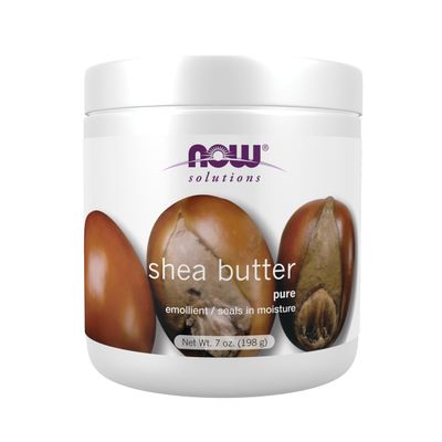 NOW Foods Solutions, Shea Butter, Skin Emollient, Seals in Moisture for Dry Rough Skin, 7-Ounce