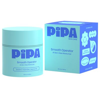 Pipa Skincare Smooth Operator Moisturizer 1.7 oz. | Ceramides | Clean, Non-Toxic, Multi-Vitamin | Kids Face Moisturizer, Skin Care for Kids &amp; Tweens