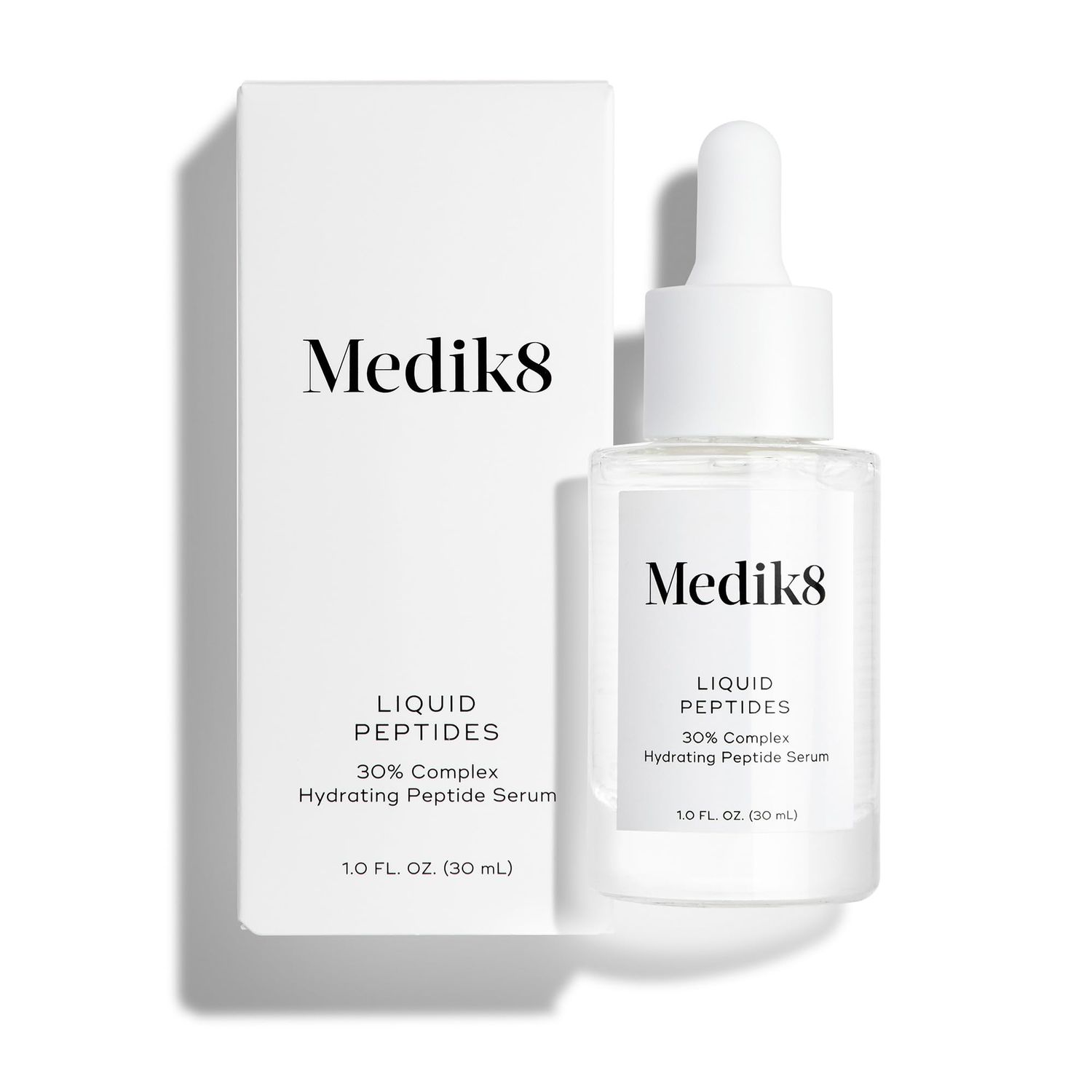 Medik8 Liquid Peptides - Advanced Regenerating Multi Peptide Serum - Smooths Wrinkles and Fine Lines - Hydrating, Brightening, Plumping - 1.0 oz