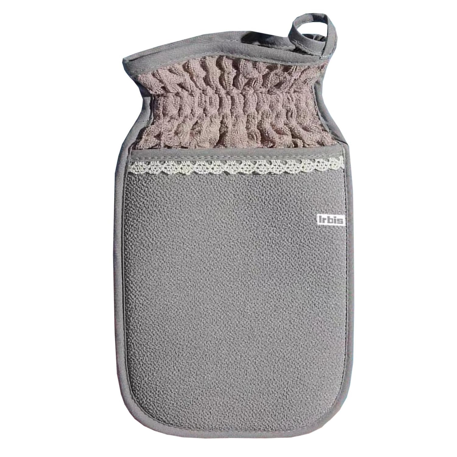 Irbis Deep Exfoliating Glove-Korean Body Scrub Mitt,Exfoliator Scrubber, Dead Skin Remover, Dual Texture Bath Sponge&amp;Washcloth-Great for Shower, Bath, Spray Tan Removal or Home Spa-(Pink,Grey,Blue)
