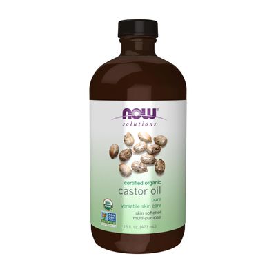 NOW Solutions, Organic Castor Oil, 100% Pure Versatile Skin Care, Multi-Purpose Skin Softener, 8-Ounce