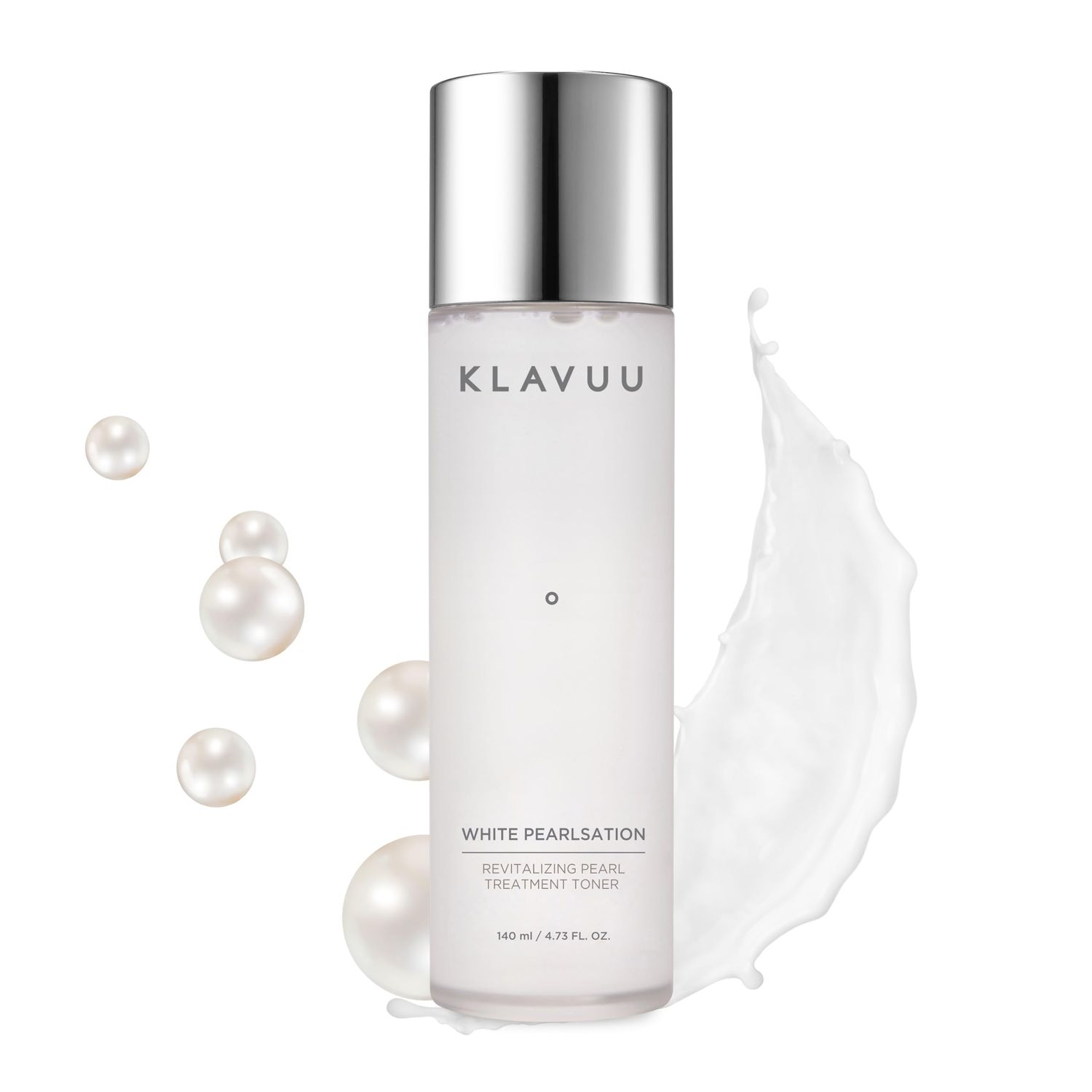 KLAVUU Pearlsation Hydrating Milk Toner with Pearl Extract - Face Moisturizer, Niacinamide, Hyaluronic Acid, Pore Cleaner, Brightening, Wrinkle Care, Skin Elasticity, Korean Skin Care (4.76oz/140ml)