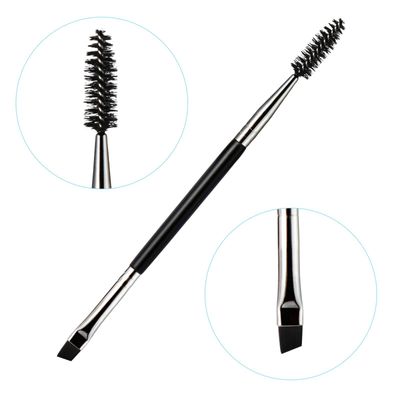Lovinee Eyebrow Scissors and Eyebrow Brush, Shaping Curved Craft Stainless Steel Scissors for Eyebrow Eyelash Extensions