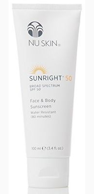 Nu Skin Sunright Face &amp; Body Sunscreen SPF 50 | Broad-Spectrum UVA/UVB Protection | Non-Greasy &amp; Water-Resistant Formula | Antioxidant-Infused | 3.4 fl. oz.