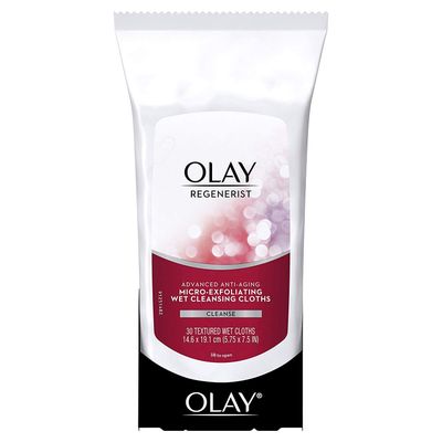 Olay Regenerist Micro-Exfoliating Wet Cleansing Cloths 30 Count (Pack of 2)