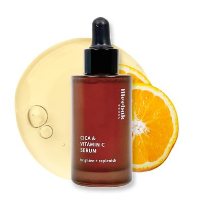 Meebak Cica &amp; Vitamin C Serum | Korean Dark Spot Remover Facial Serum | Soothing Anti Aging &amp; Skin Brightening w/Centella Asiatica, Panthenol, &amp; Adenosine