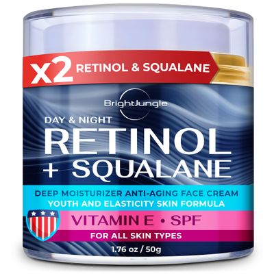 Moisturizing Face Cream with Retinol, 10% SPF &amp; Squalane - Day &amp; Night Anti-Aging face cream - Skincare, Hydrating Lotion for Women and Men