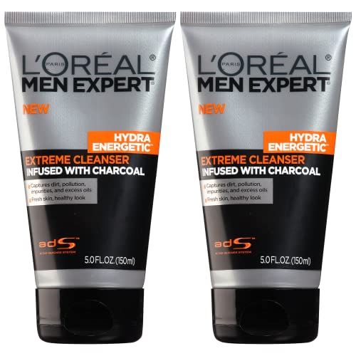 L&#39;Oreal Paris Men Expert Hydra Energetic Daily Facial Cleanser with Charcoal, 2 ct.