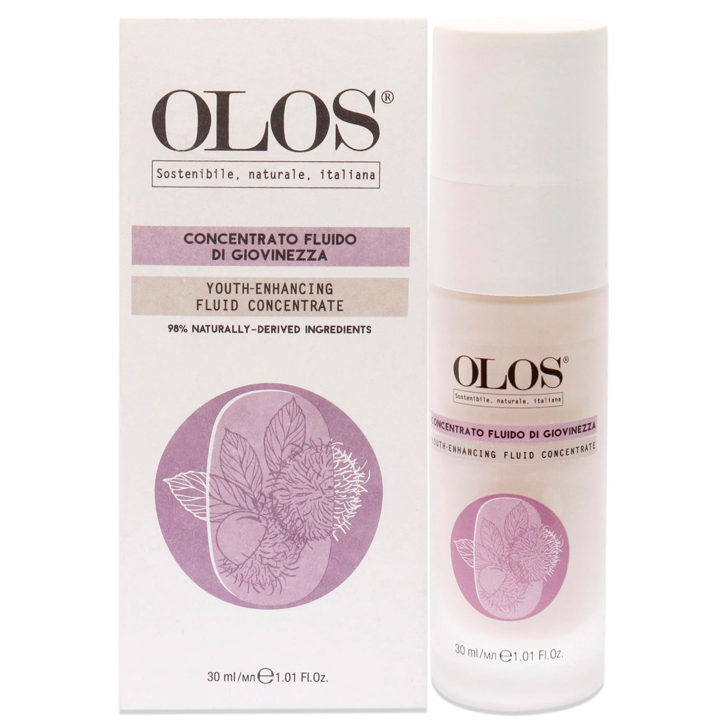 Olos Youth-Enhancing Fluid Concentrate, 1.01 oz - Face Serum with Silky Texture - Brightening Serum for Supple Skin - Anti Aging Serum with Vitamin E