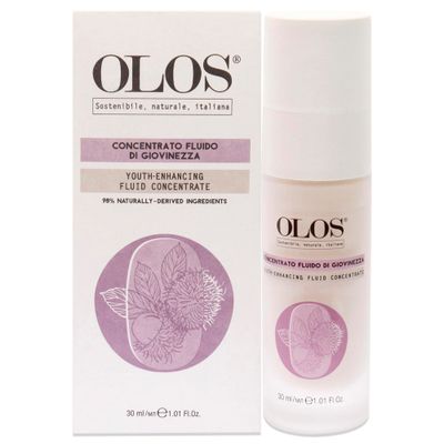 Olos Youth-Enhancing Fluid Concentrate, 1.01 oz - Face Serum with Silky Texture - Brightening Serum for Supple Skin - Anti Aging Serum with Vitamin E