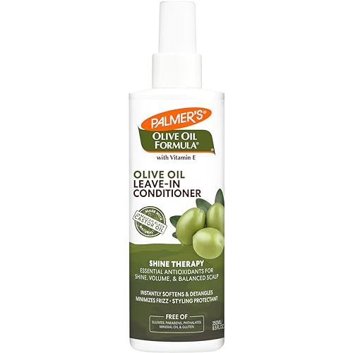 Palmer&#39;s Olive Oil Formula Leave In Conditioner Spray, Shine Therapy, Instantly Detangle, Soften and Smooth Textured and Curly Hair, 8.5 Ounces