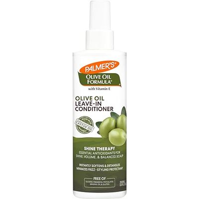 Palmer&#39;s Olive Oil Formula Leave In Conditioner Spray, Shine Therapy, Instantly Detangle, Soften and Smooth Textured and Curly Hair, 8.5 Ounces