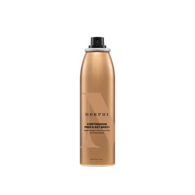 Morphe Continuous Prep & Set Face Mist - Hydrating Setting Spray for Makeup & Skin Prep - Enriched with Ceramides and Antioxidants for a Radiant Finish (2.8 oz)
