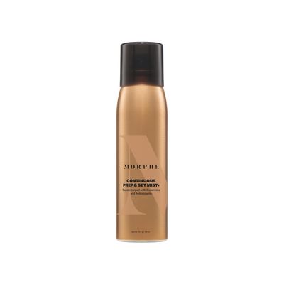 Morphe Continuous Prep &amp; Set Face Mist - Hydrating Setting Spray for Makeup &amp; Skin Prep - Enriched with Ceramides and Antioxidants for a Radiant Finish (2.8 oz)