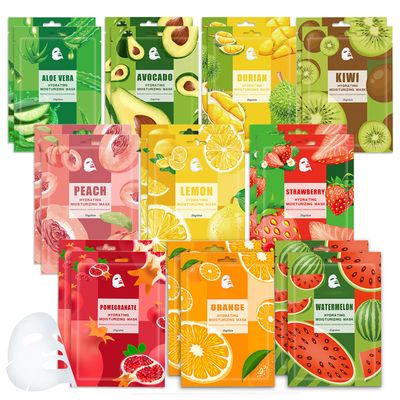 WENJLYJ 20 Combo Face Sheet Masks Skincare Set,Moisturizing Face Mask Skin Care Kit,Hydrating Facial Mask Gift Set for Women,Mom,Men,Wife &amp; Girlfriends