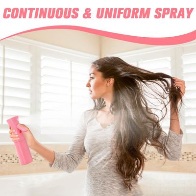 XSBAIHUO Empty Spray bottles, Spray Water Bottle Fine Mist Refillable, Continuous Spray Bottle for Hair, Skin Care, Planting, Showering Pets, Travel, Cleaning &amp; Home (Pink)