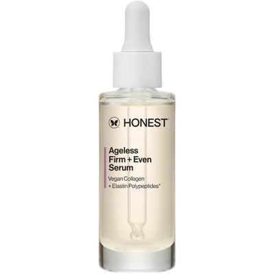 Honest Beauty Ageless Firm and Even Serum | Powered by Vegan Collagen and Elastin Polypeptides | Firmer-Looking Skin and Even Tone | Fragrance Free, EWG Verified, Vegan, Cruelty-Free | 1 fl oz