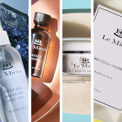 Le Mieux Beauty Essentials for Dull Skin - 5-Piece Skincare Set - Illuminating Cleanser &amp; Toner, Vitamin C Serum, Eye Wrinkle Corrector and Bio Cell Rejuvenating Cream for Face