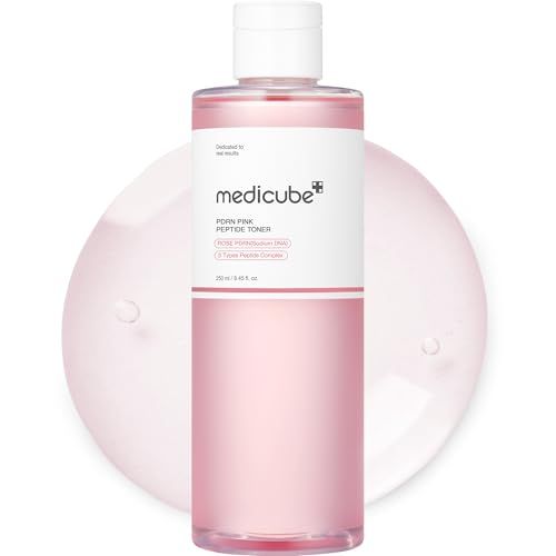 Medicube PDRN Pink Peptide Toner I Pink Glow Toner for Skin Boosting, Soothing and Calming, Uneven Skin Tone, Rose PDRN &amp; Peptide &amp; Niacinamide, Korean Skin Care (250ml / 8.45 fl. oz.)