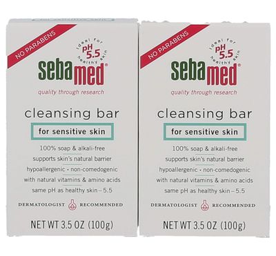 Sebamed Soap-free Cleansing Bar For Sensitive Skin, 3.5-Ounce Boxes (Pack of 2)