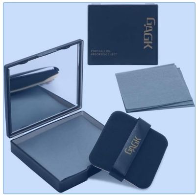 Jutqut Oil Blotting Sheets for Face With Travel Makeup Mirror- Bamboo Charcoal 200 sheets, Blotting Papers for Face, Oil Absorbing Sheets for Face, Makeup Friendly, Blotting Papers for Oily Skin