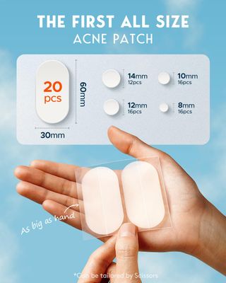 LitBear Large Acne Pimple Patches, 5 Sizes 80 Patches for Large Breakouts, Acne Patches for Face, Chin or Body, Acne Spot Patch with Tea Tree &amp; Calendula Oil, Hydrocolloid Bandages for Acne Skin