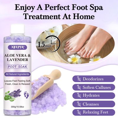 Xifepfr Foot Soak Set Callus Remover Pedicure Kit - Urea Cream 40%, Lavender Foot Soak Salt with Epsom Salt & Foot File for Dead Skin, Foot Care Kit for Dry Cracked Heels at Home