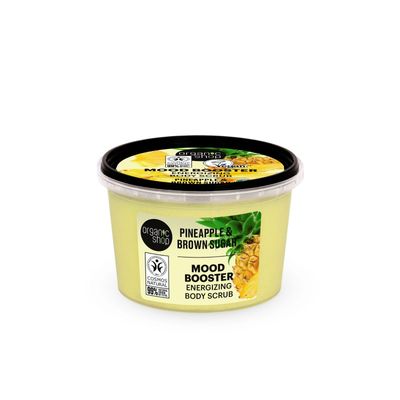Organic Shop Pineapple &amp; Brown Sugar Energizing &amp; Exfoliating Body Scrub, 100% Vegan &amp; Organic, Daily Exfoliant, Detox &amp; Moisturizer, Body, Face, Hand &amp; Foot, Intensive Care &amp; Skin Toning. 250ml