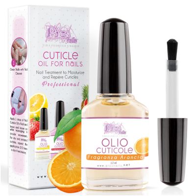 Pics Nails Professional Cuticle Oil - Orange Cuticle Softener for Nails &amp; Cuticle Care - Nail Oil Cuticle Repair Treatment with Sunflower Seed Oil 12ML Cuticle Oil Bottle with Brush Applicator