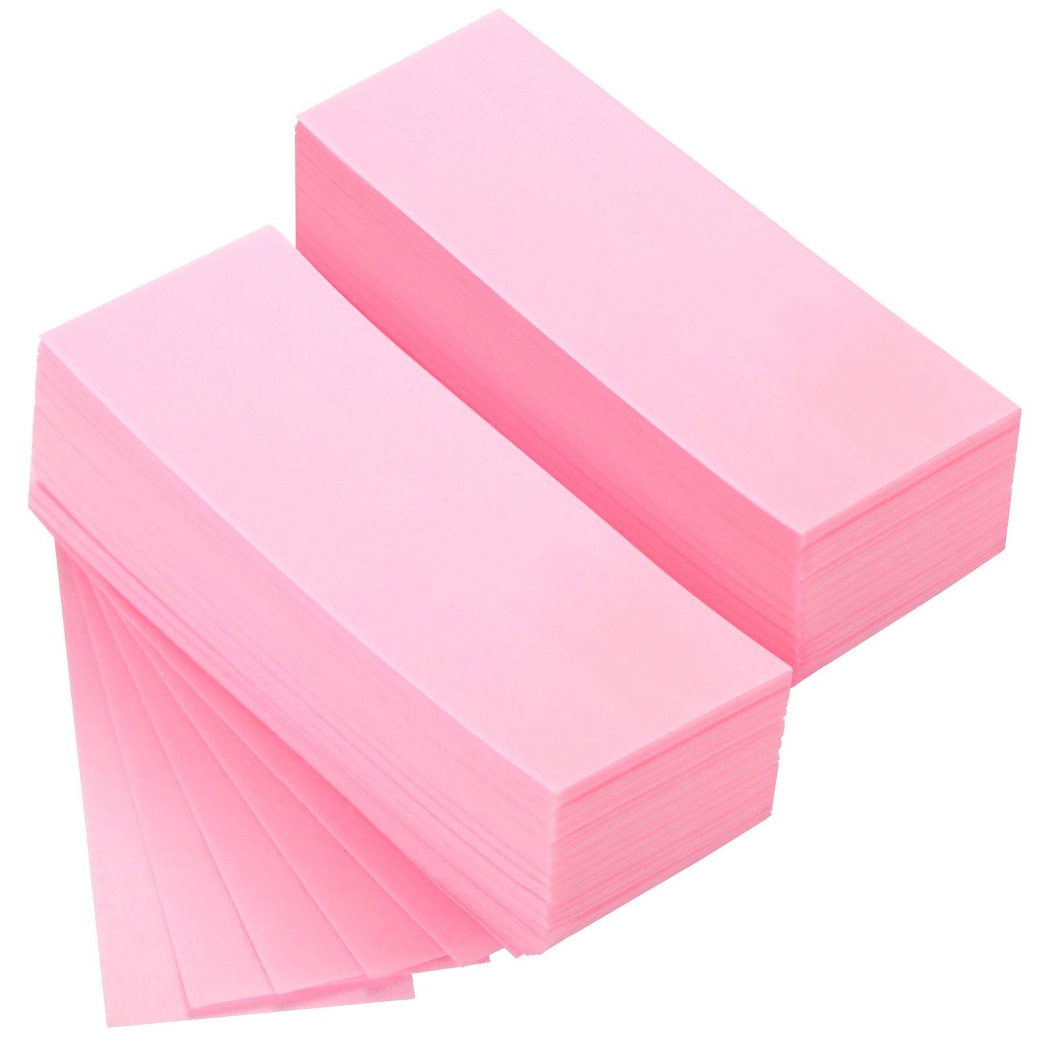 Maitys Waxing Strips, 200 Pieces Pink Non-Woven Removal Wax Strip Facial Body Wax Strip Sheet for Legs, Bikini Cleaning and Removal