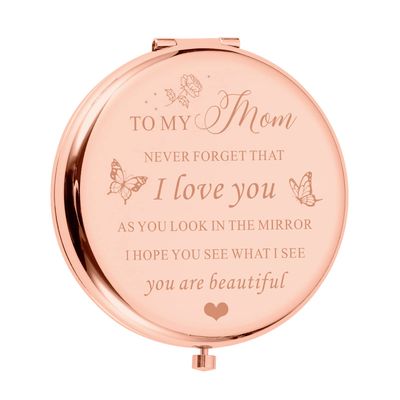 Octamber Best for Mom Stepmother from Daughter Son Husband for Wife Mom Gifts from Daughter Mother Daughter Gifts Birthday Christmas Compact Mirror for Mom