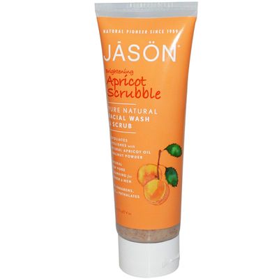 JASON Apricot Scrubble Facial Wash and Scrub, 4-Ounce Tubes (Pack of 4)