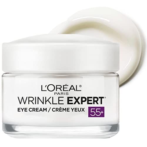 L&#39;Oreal Paris Wrinkle Expert 55+ Anti-Wrinkle Eye Cream with Calcium, Reduce Crow&#39;s feet, 0.5 Oz