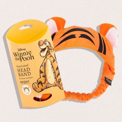 MAD Beauty Disney Tigger Make-Up Headband Winnie the Pooh Soft Elasticated Design, Keeps Hair Tucked Away for Skincare & Make-Up, Applying Creams | Comfortable, Soft | Fun Gift for Disney Fans