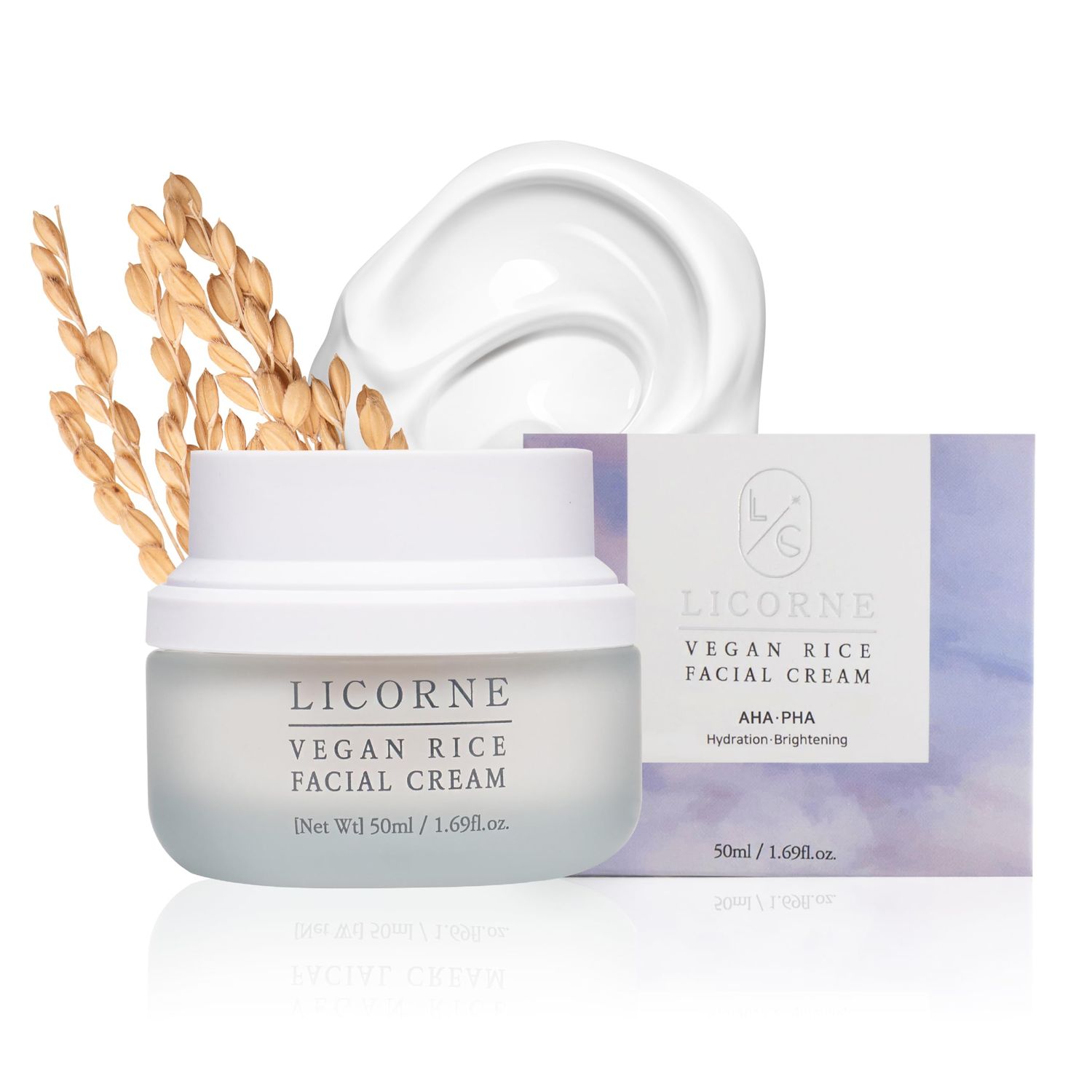 LICORNE Vegan Rice Facial Cream1.69fl.oz Korean Skincare