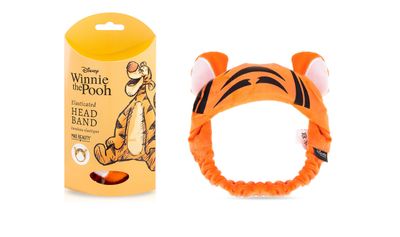 MAD Beauty Disney Tigger Make-Up Headband Winnie the Pooh Soft Elasticated Design, Keeps Hair Tucked Away for Skincare &amp; Make-Up, Applying Creams | Comfortable, Soft | Fun Gift for Disney Fans