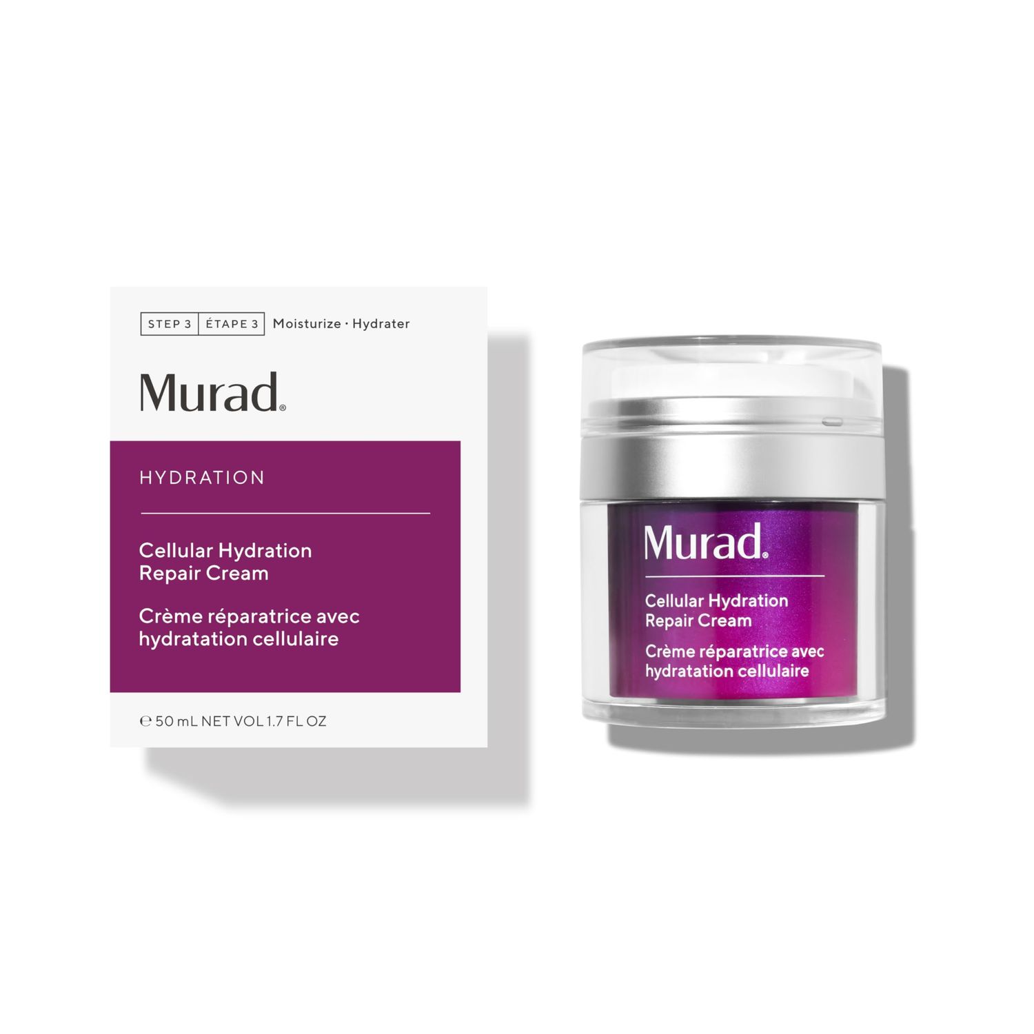 Murad Cellular Hydration Barrier Repair Cream - Nourishing Face Moisturizer Repairs Dry, Flaky Skin - Bilberry Omega Fatty Acids and Soothing Allantoin Restores Bounce &amp; Radiance - 1.7 Fl Oz