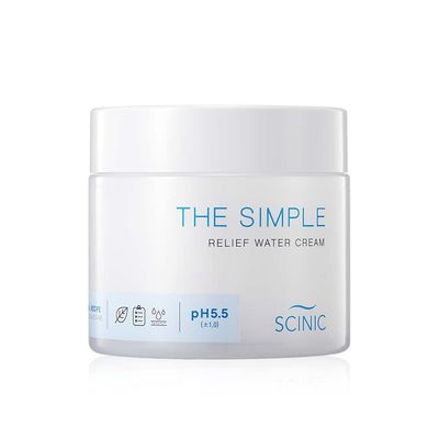 SCINIC The Simple Relief Moisture Cream 2.7 fl oz (80ml) | Vegan Face Cream for Sensitive and Irritated Skin | Fresh Moisture Gel-Type | Cooling Refreshment &amp; Moisturizing Effect | Korean Skincare