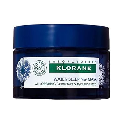Klorane - Revitalizing Water Sleeping Mask with Organically Farmed Cornflower &amp; Hyaluronic Acid - Hydrating Night Mask - Awaken, Moisturize, &amp; Plump - Paraben &amp; Silicone-Free - 1.6 fl. oz.