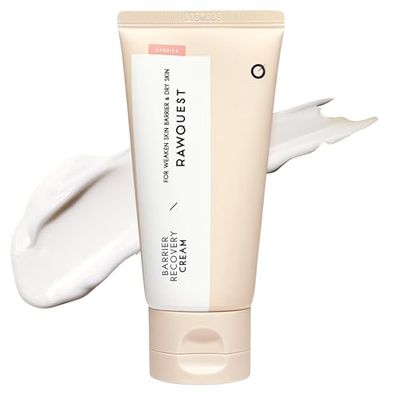 RAWQUEST- Barrier Recovery Cream | 100 Hours of Deep Hydration, Skin Barrier Repair &amp; Soothing | Korean Moisturizer for Dry Skin &amp; Sensitive Skin | Hypoallergenic Korean Skincare (2.7 Fl Oz, 80ml)