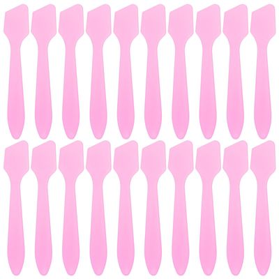 Tbestmax 300 PCS Mini Cosmetic Spatulas 3.2&quot; x 0.6&quot; Disposable Makeup Spatulas, Plastic Spatulas Pink Facial Creams Skin Care Spatulas