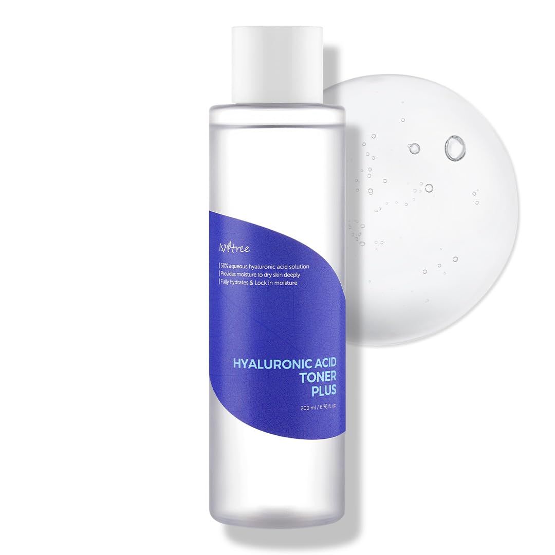 ISNTREE Hyaluronic Acid Toner Plus 200ml, 6.76 fl.oz | Deep Moisture for Dry Skin | Fully Hydrates &amp; Locks in Moisture | Ampoule-Like Texture | Korean Skincare