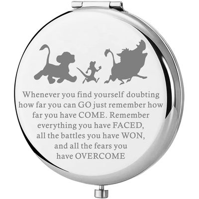 Lywjyb Birdgot Movie Inspired Gift Animal Kingdom Makeup Mirror Encouragement Gift for Women (Whenever King Mirr)