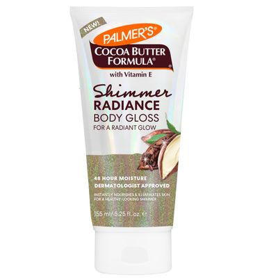 Palmer&#39;s Cocoa Butter Formula Shimmer Body Lotion with Vitamin E, 5.25 Fl Oz, Radiance Body Gloss, Help Blur Veins, Cellulite, Marks, 48 Hour Moisture