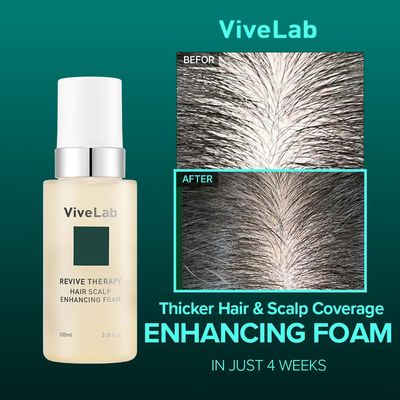 Revive Therapy Hair Scalp Enhancing Foam by ViveLab - Nighttime Care for Scalp, Vegan Formula 3.38 oz