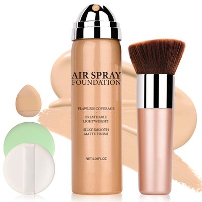 LZXLUKGIR Airbrush Foundation Full Coverage for Smooth Nude Finish,Breathable Blendable Airbrush Makeup Setting Spray for Smooth Radiant Finish,Waterproof Foundation for Silky Mist Finish(03 Nude)