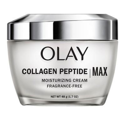Olay Collagen Peptide MAX Face Moisturizer, Firm - Plump - Hydrate, Fragrance Free Cream with Vitamin B3, 1.7 oz