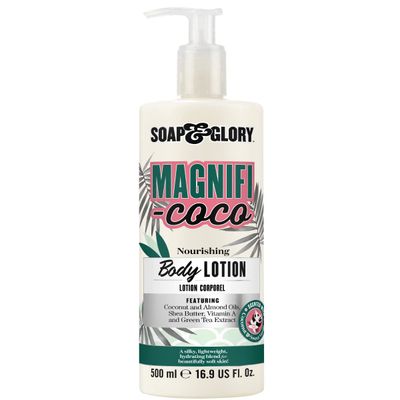 Soap &amp; Glory Magnifi-Coco Body Lotion - Coconut Body Moisturizer with Vitamin A, Shea Butter &amp; Rose Canina Fruit Oils - Rich Moisturizing Body Lotion for Dehydrated Skin (500ml)