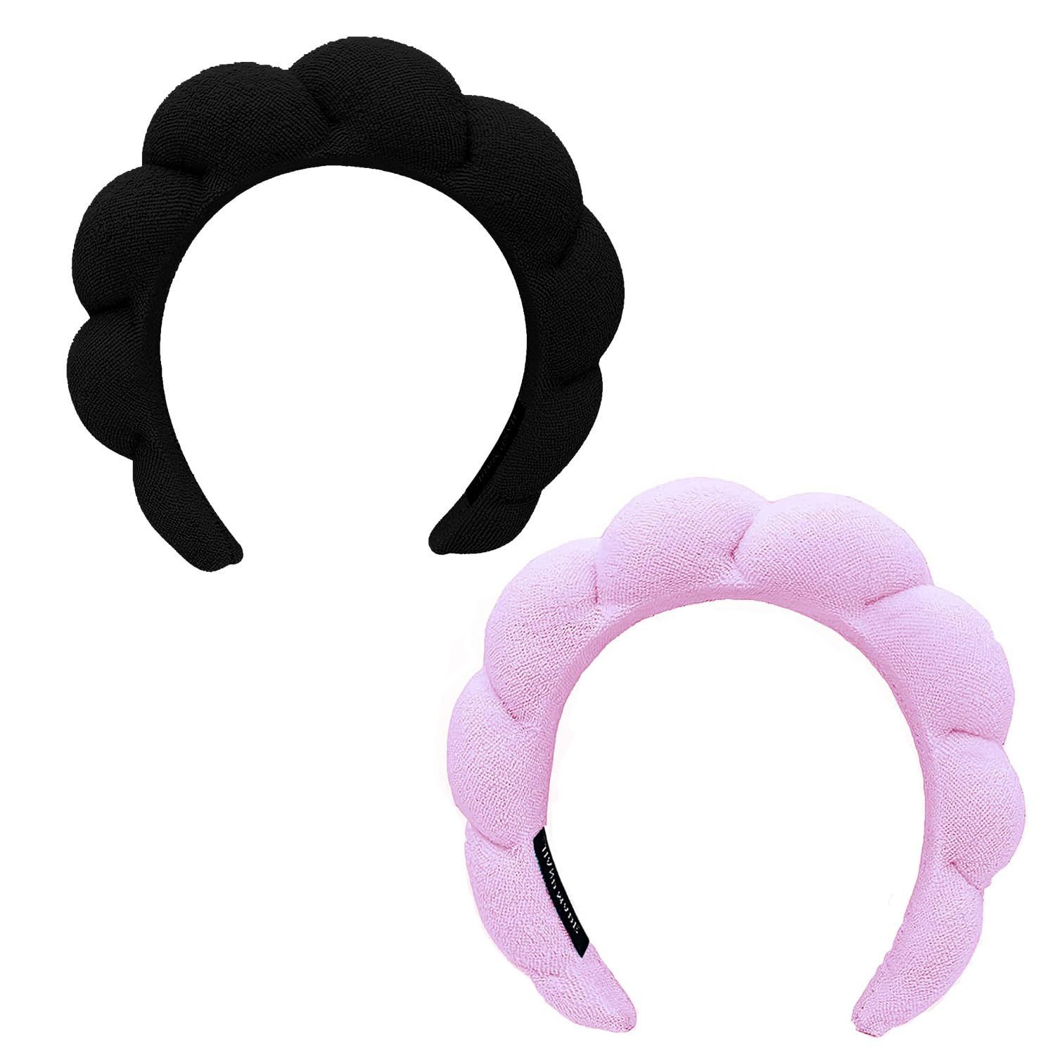 TYSSELY Spa Headbands for Washing Face, Makeup Headband, Skin Care Headbands, Bubble Facial Headband, Towel Headband,Hair Band Puffy headband